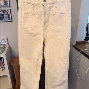 Madewell Wide Leg Perfect Vintage Off-White Denim Pants
